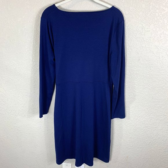 J. Crew Navy Drapey Tie Waist Knit Dress S - Picture 7 of 7